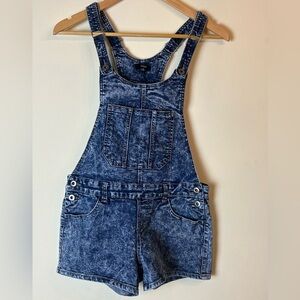 Chiqle Overalls Women Size M Acid Washed Blue Farmcore